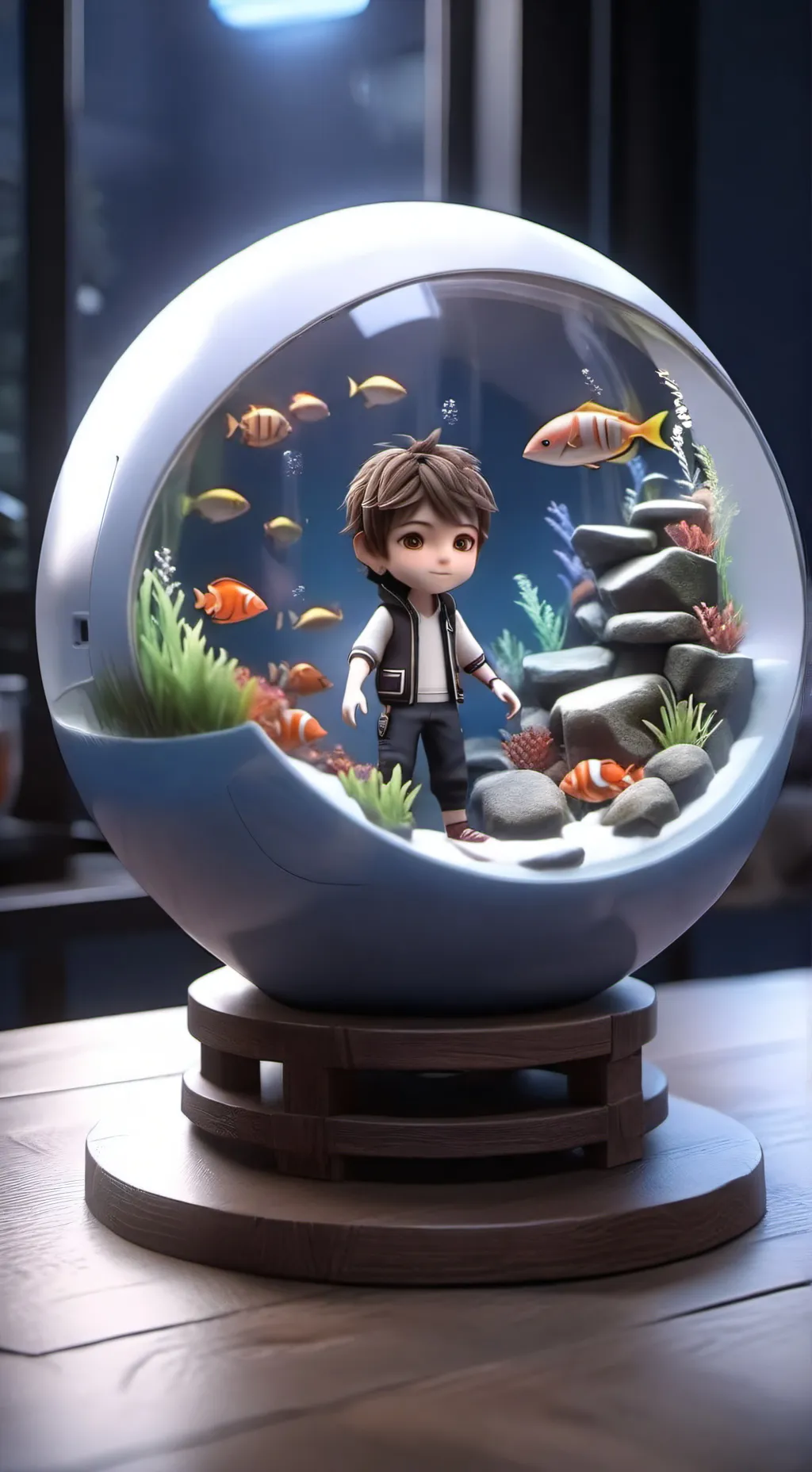 ai character: finn! background