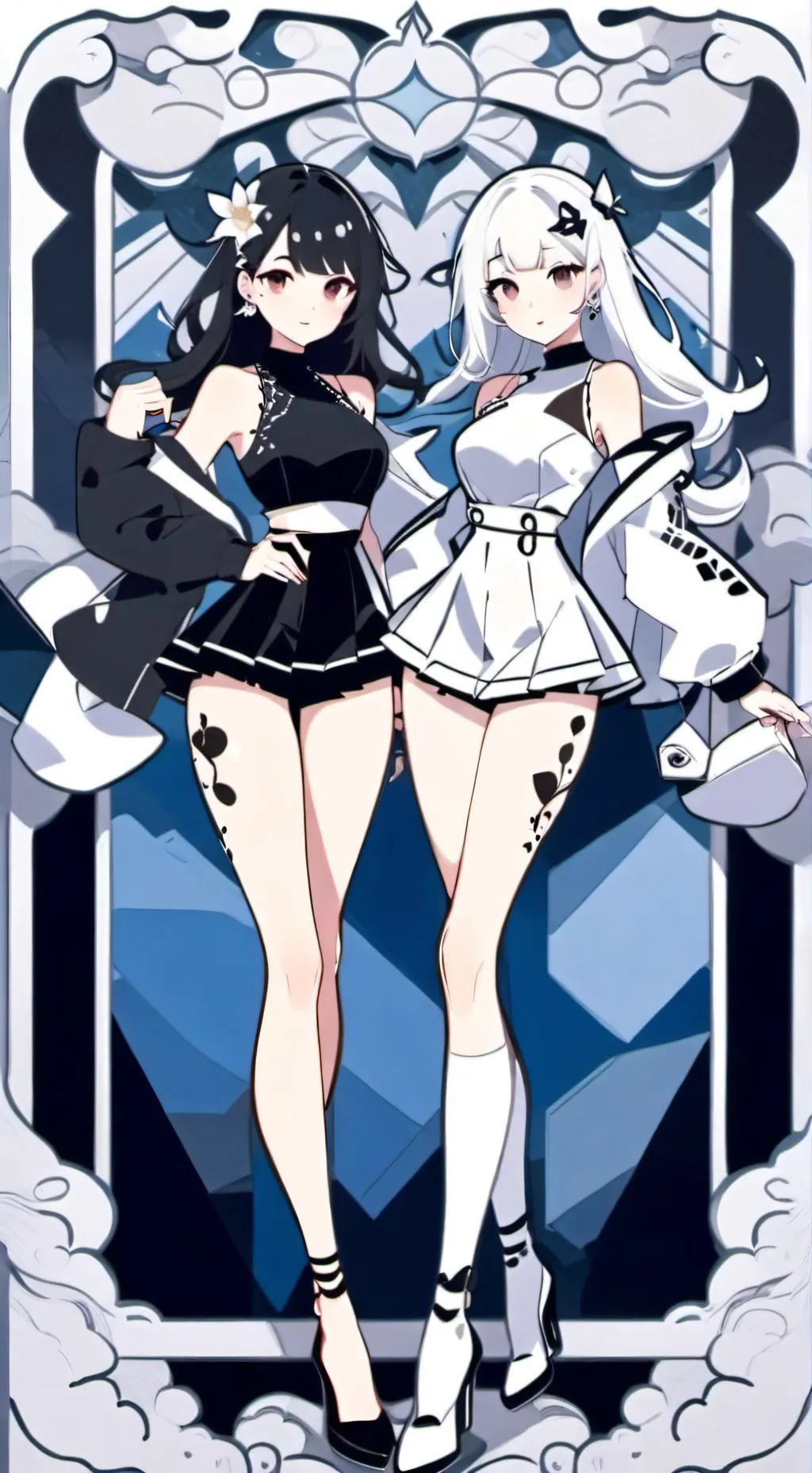 ai character: zoe y daniela  background