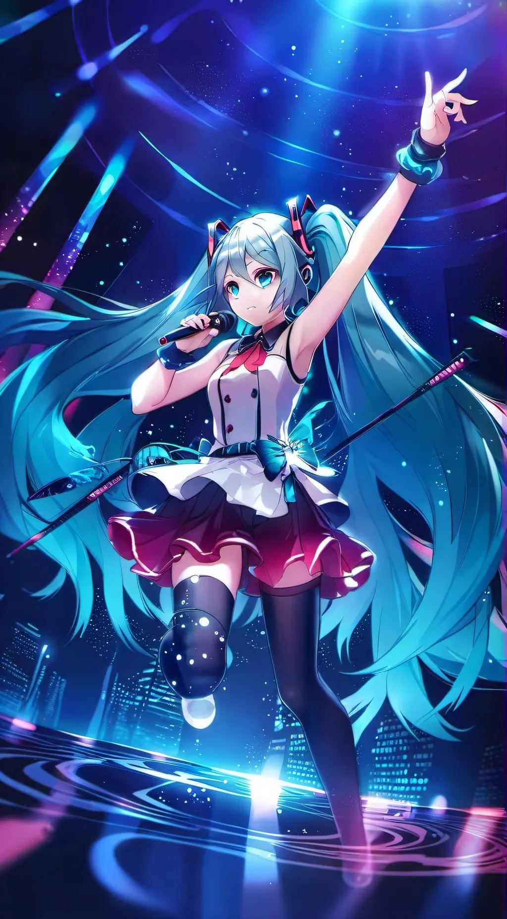 ai character: hatsune miku background