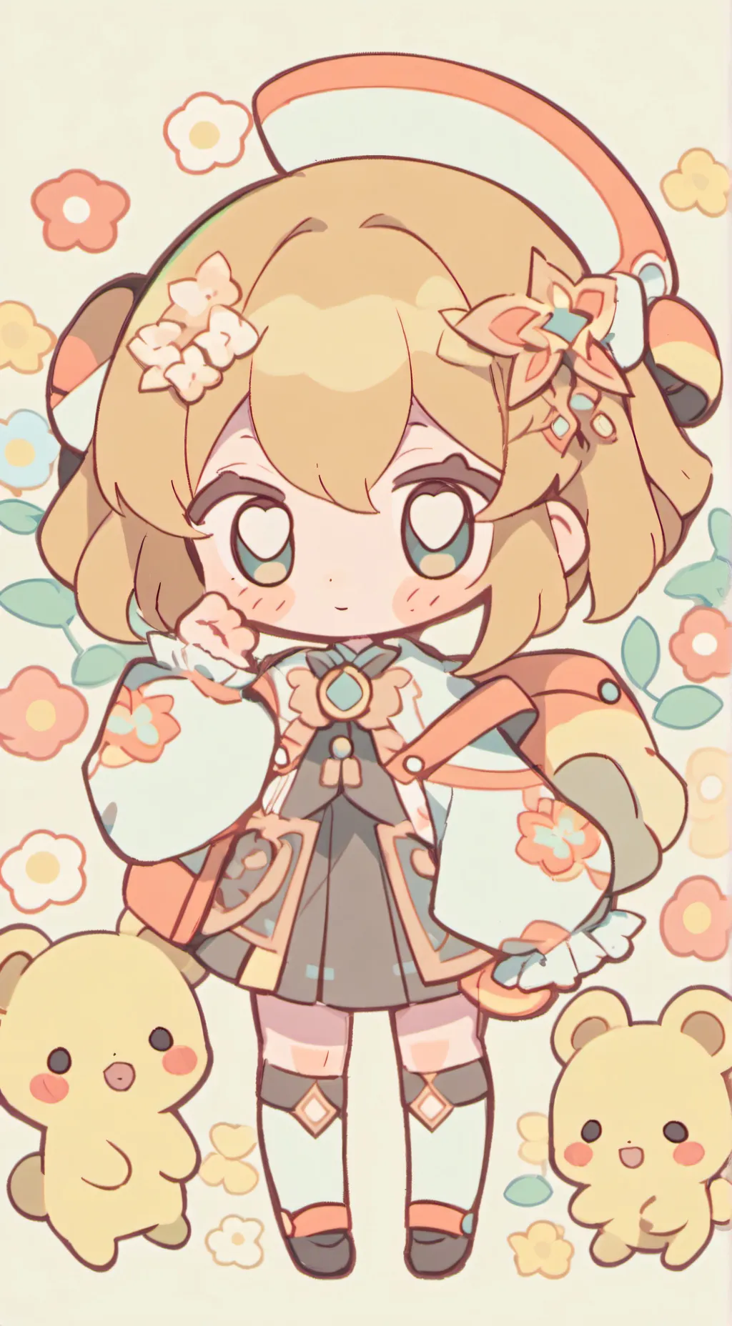 ai character: Cute baby background