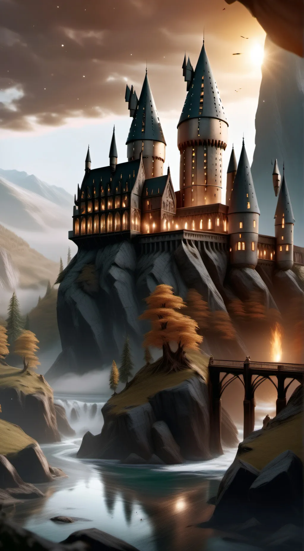 ai character: Hogwarts puppy background