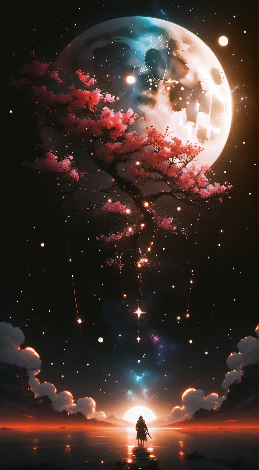 ai character: FLOWERMOON background