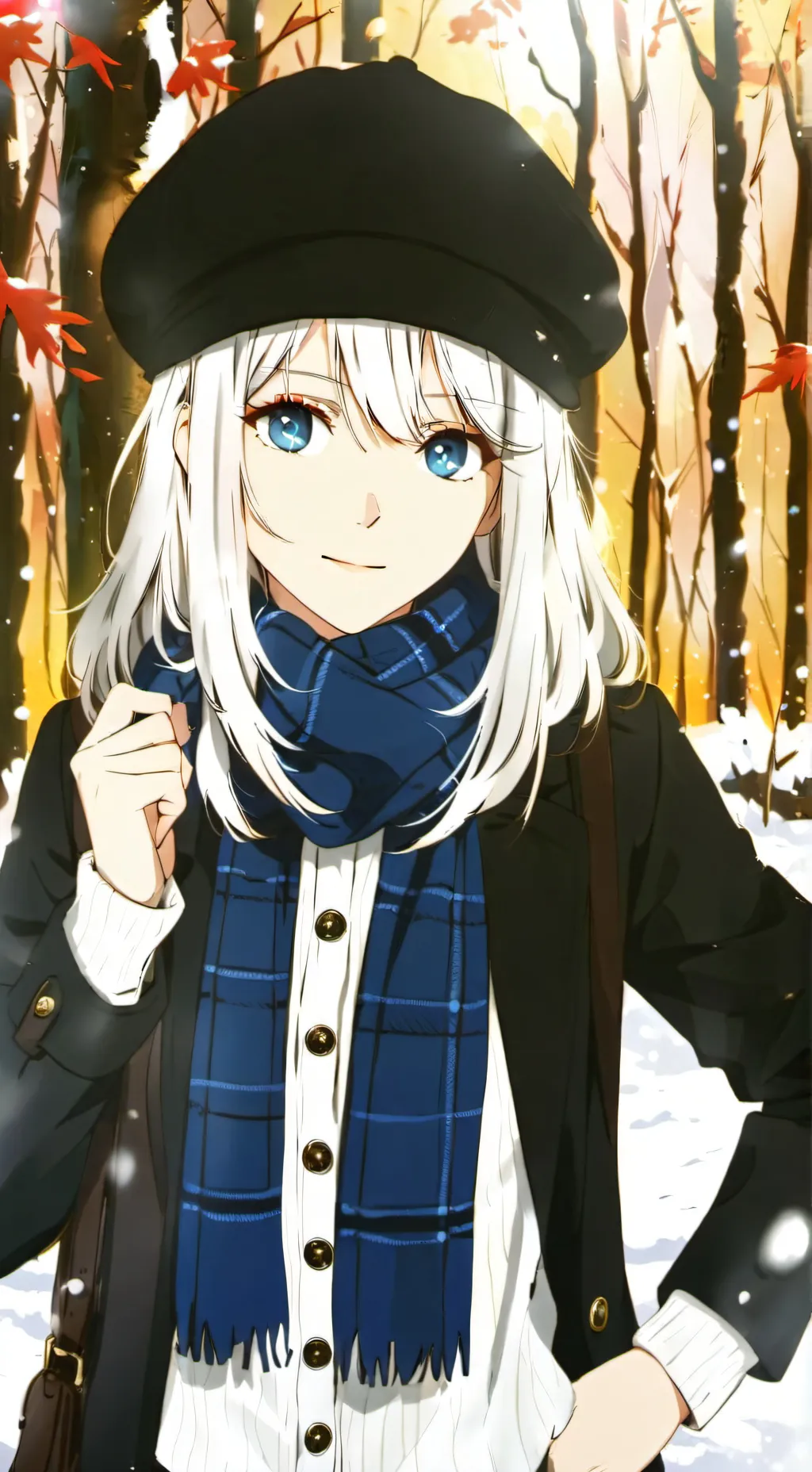 ai character: Snow background
