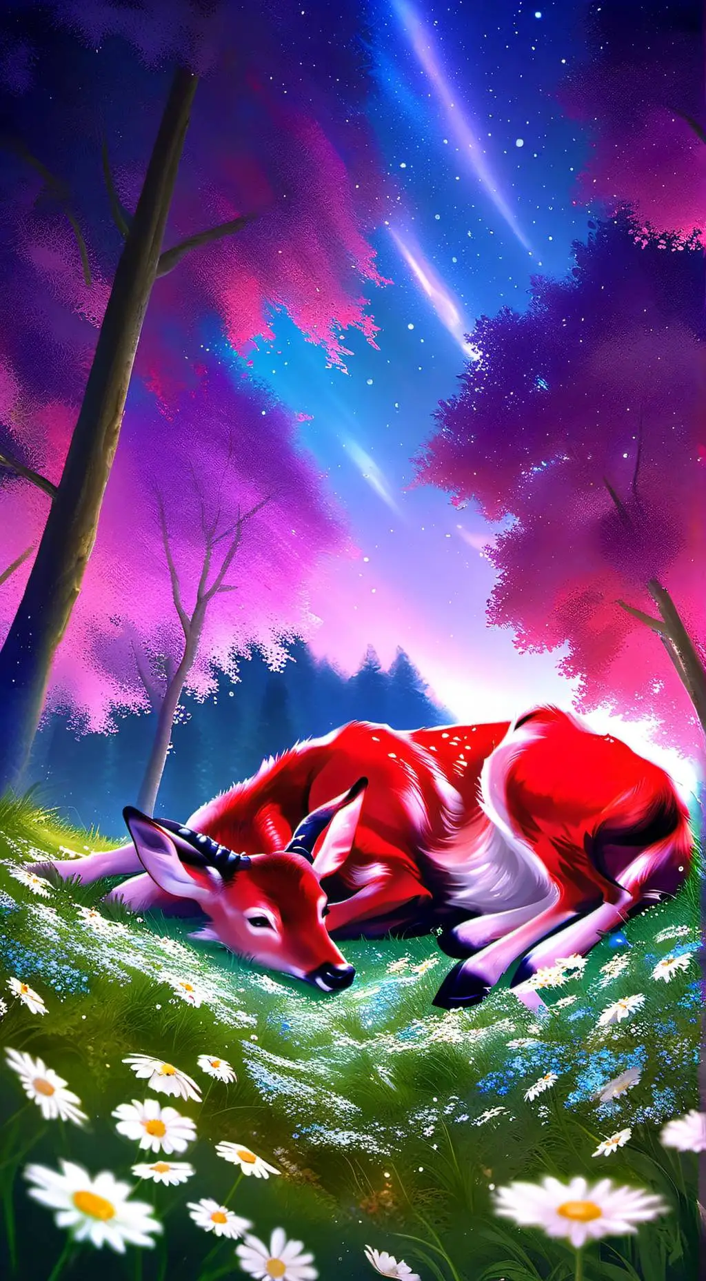 ai character: Alastor FULL DEER background
