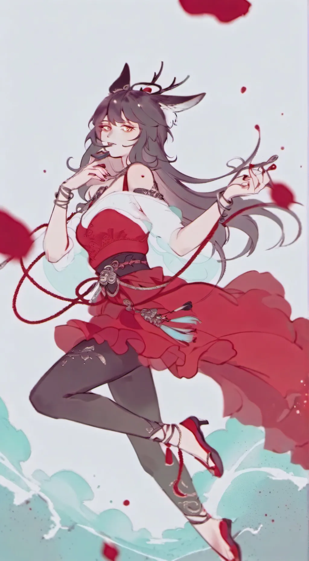 ai character: kitsune  background