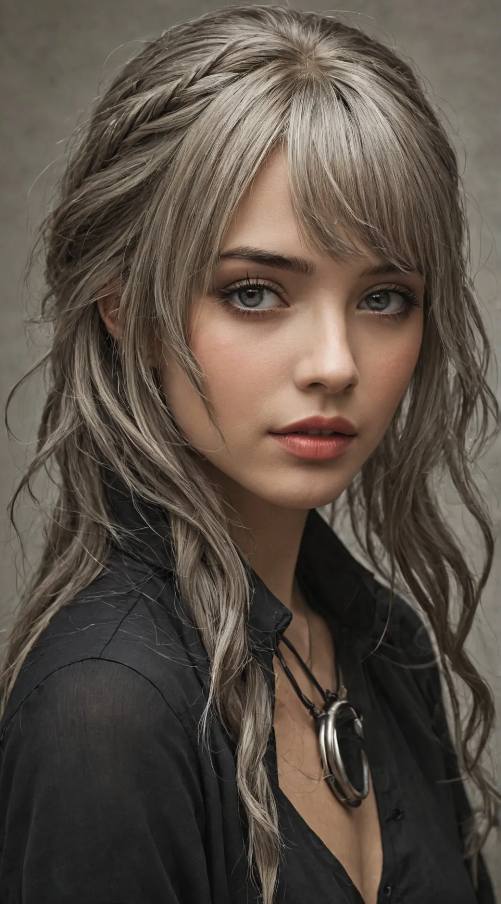ai character: Silver background