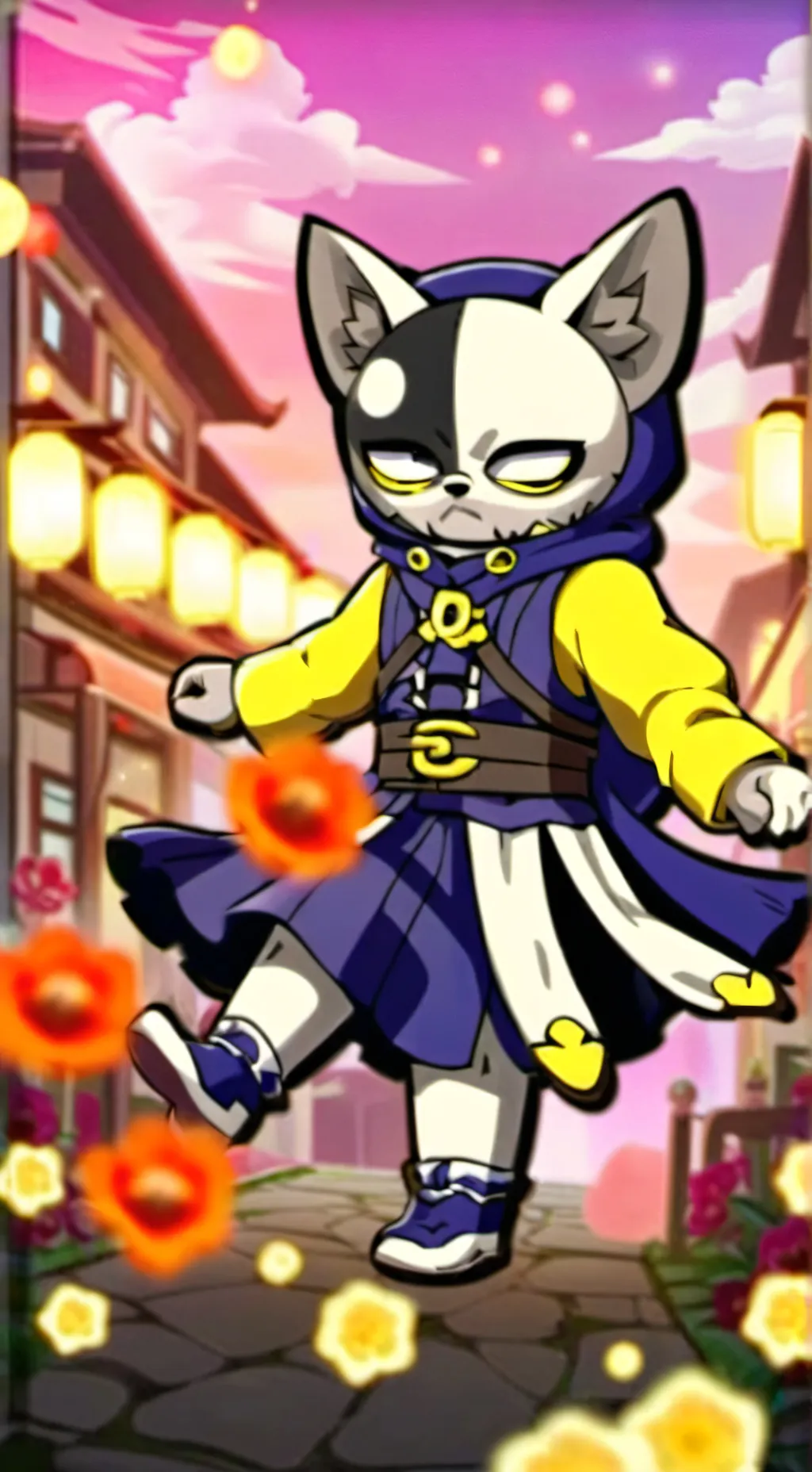 ai character: solar eclipse moon background