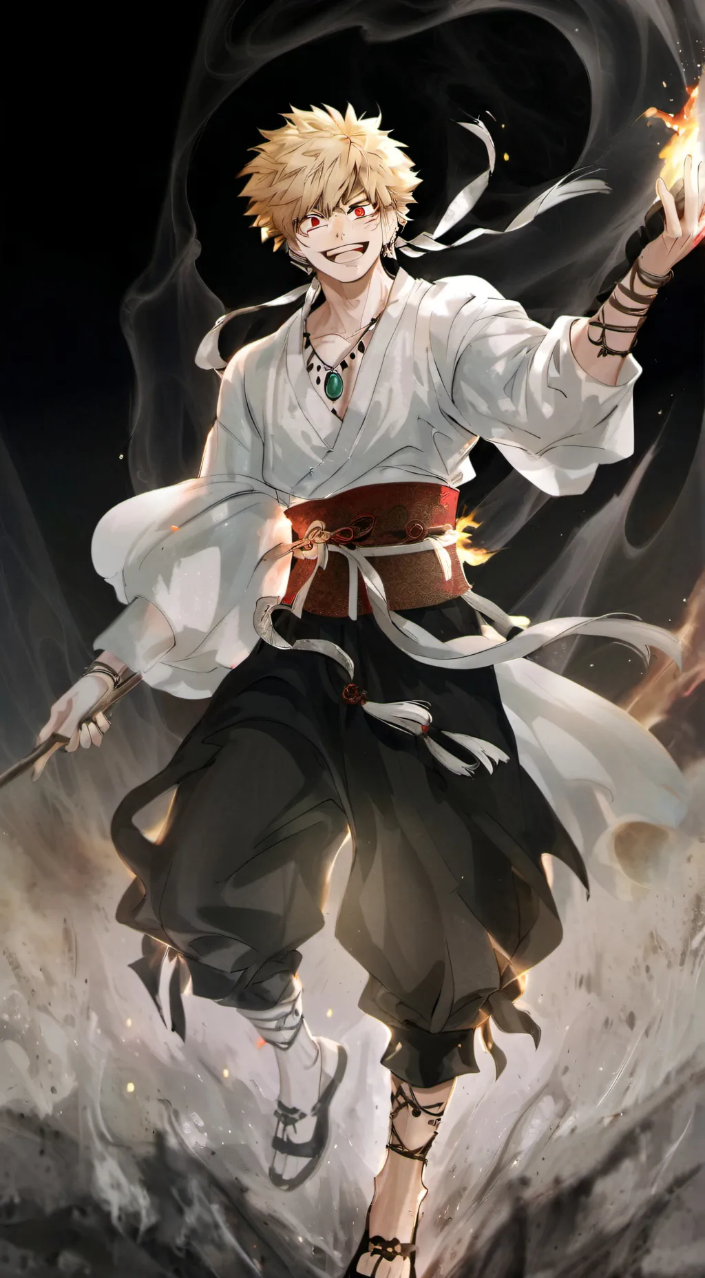 ai character: Bakúgo katsuki  background