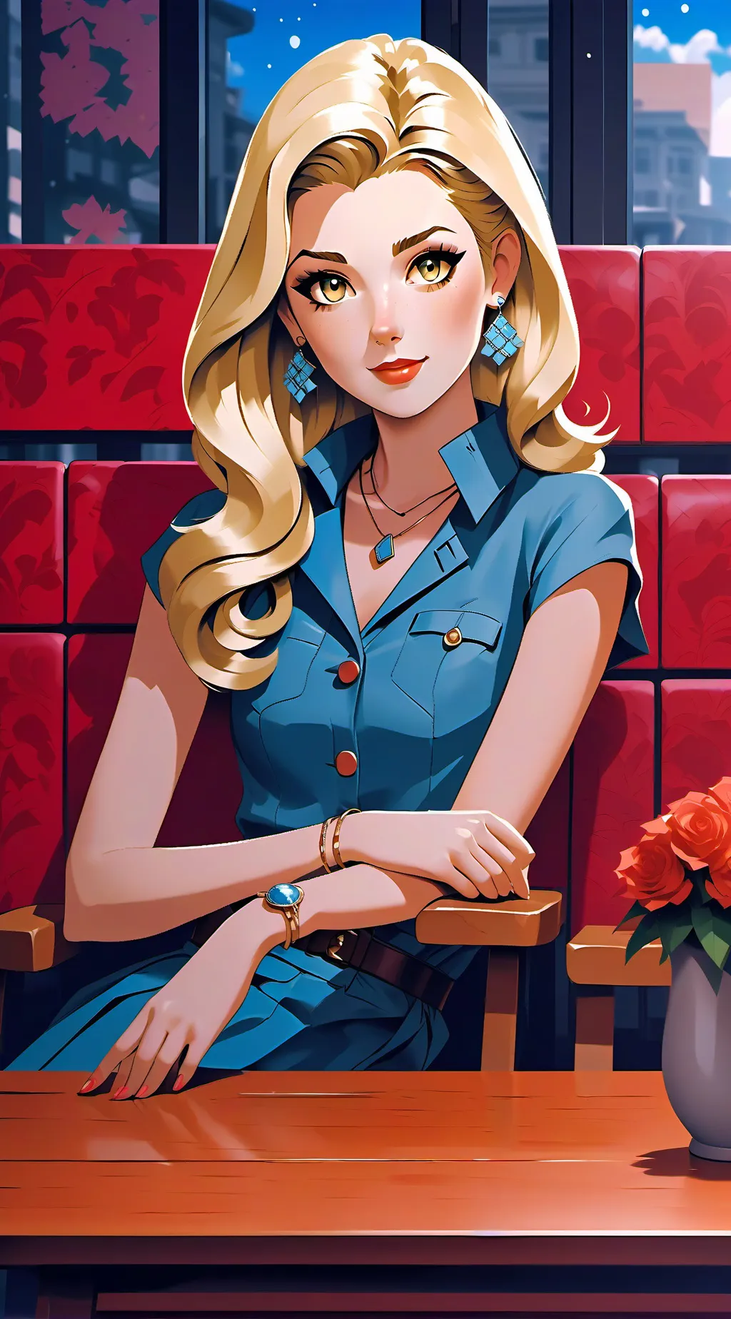 ai character: Stephanie  background