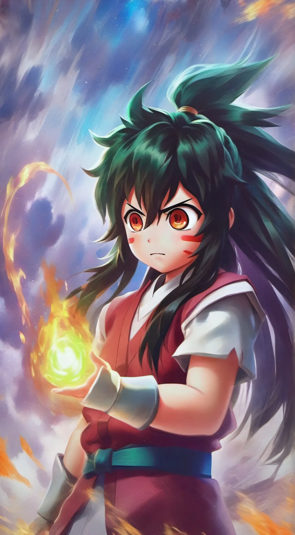 ai character: nezuko x mha background