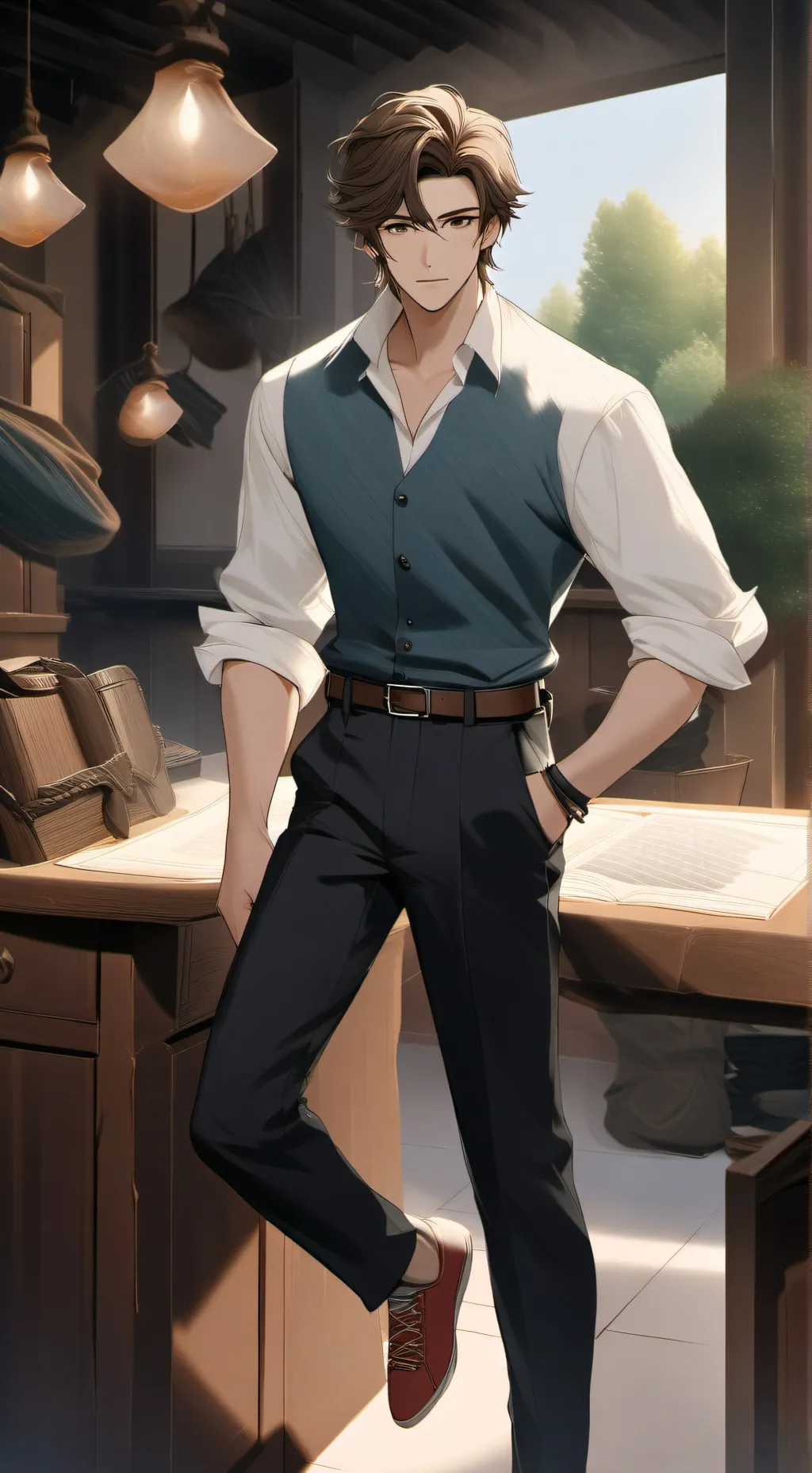 ai character: Alexander  background