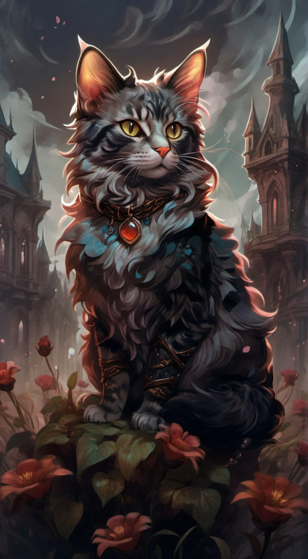 ai character: Cartoon Cat background