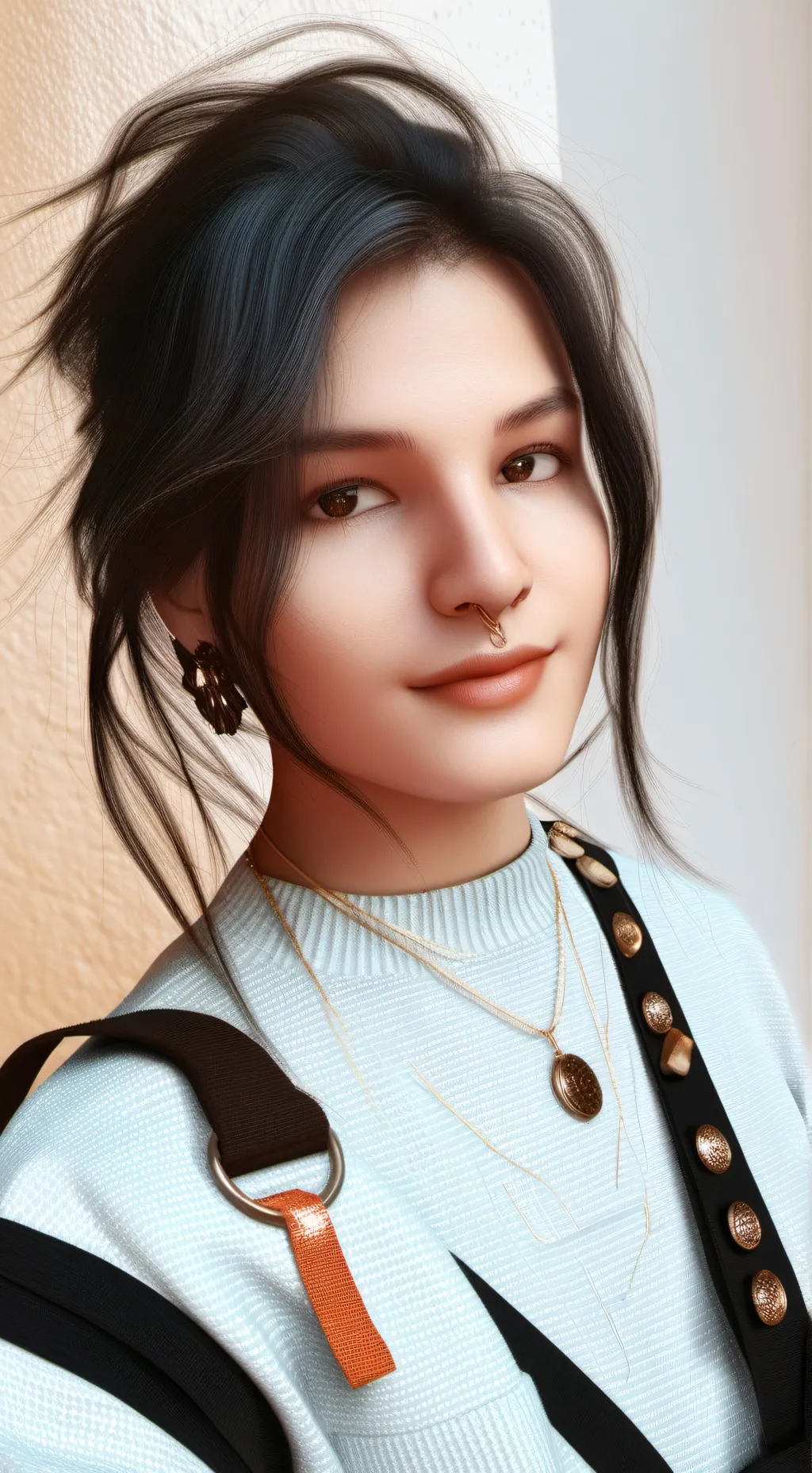 ai character: Maritza💋👝👝🧣 background
