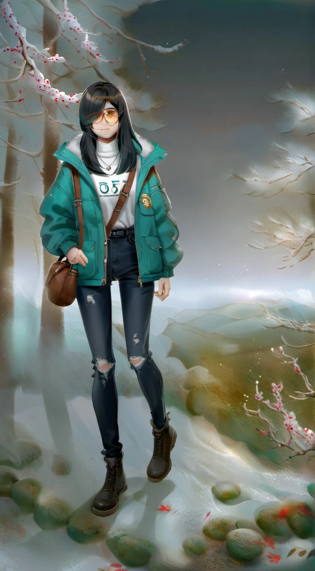 ai character: Ha-Rin  background