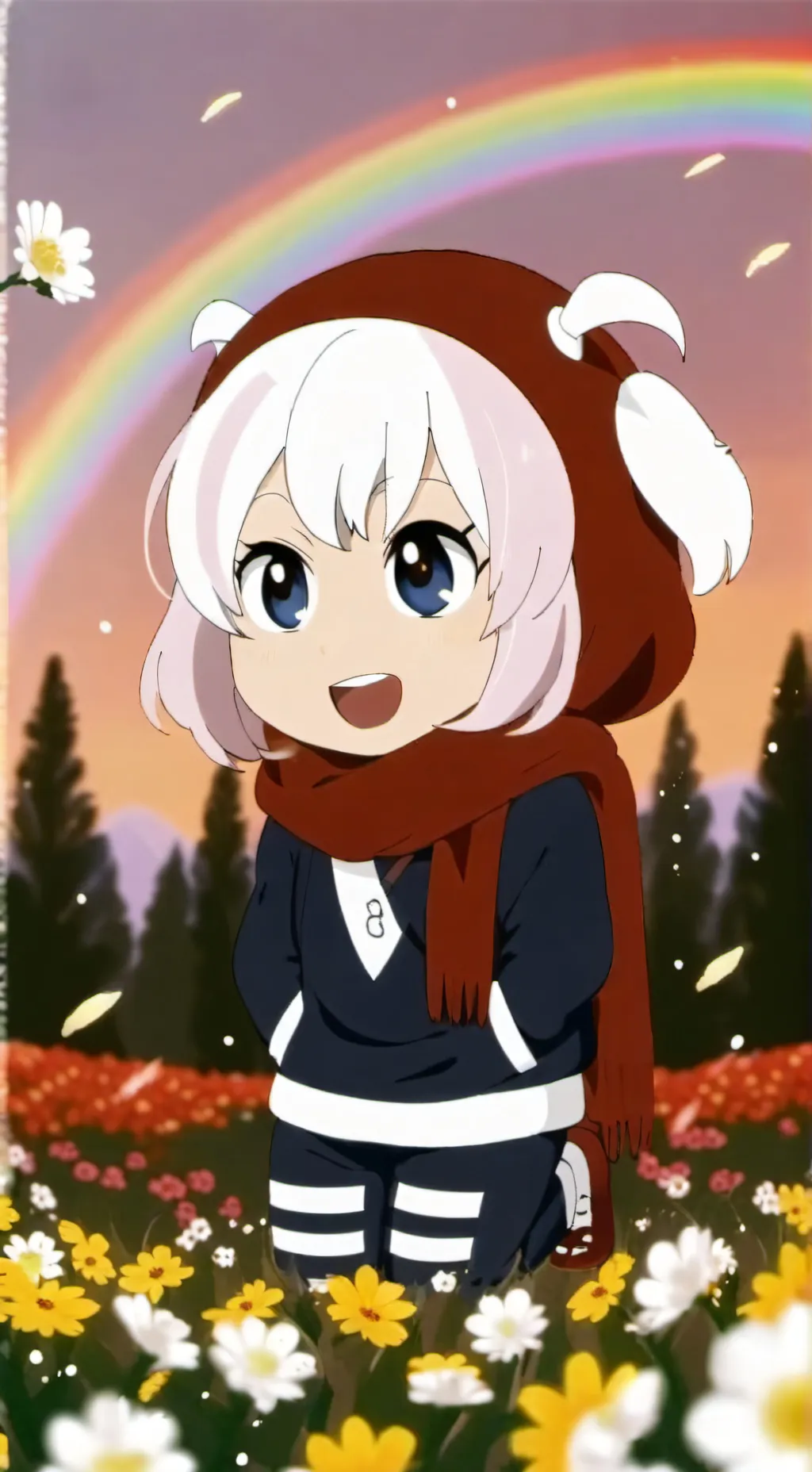 ai character: Rainbows yt background