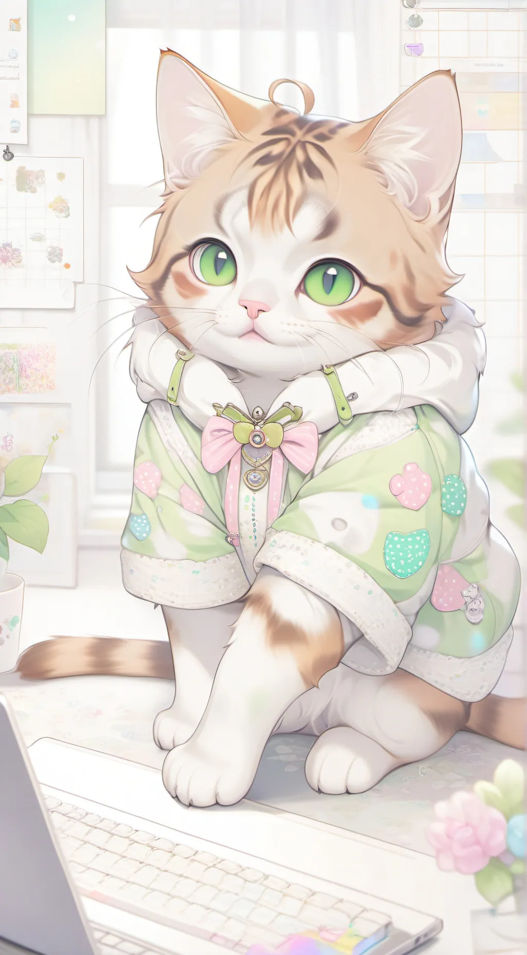 ai character: cotton background
