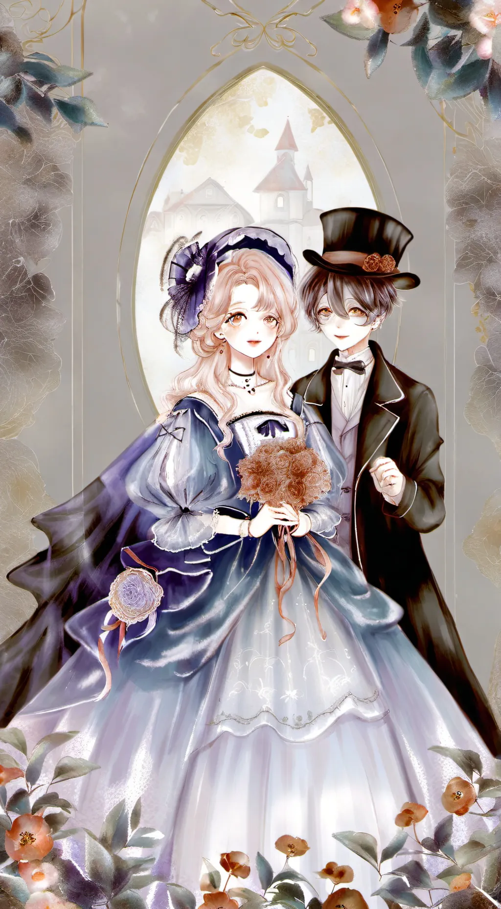 ai character: casle in the sky background