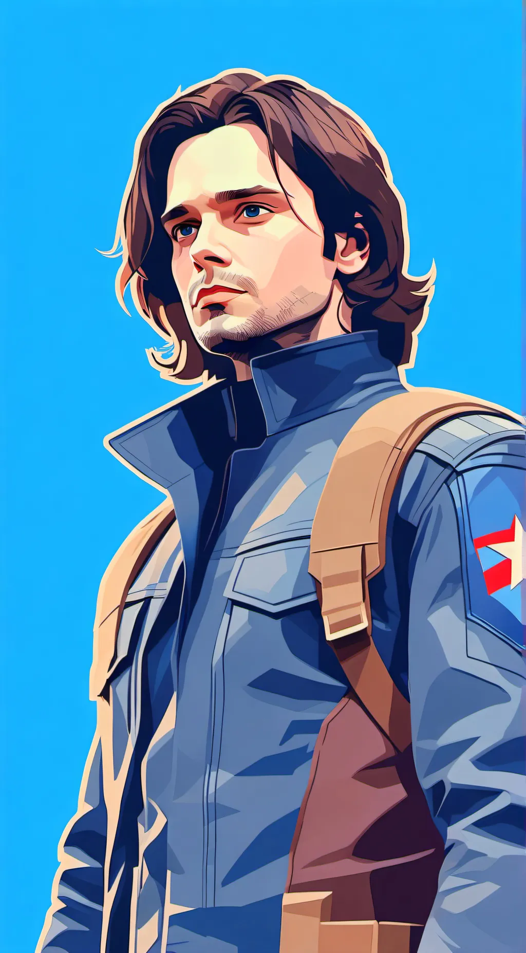 ai character: Bucky  background