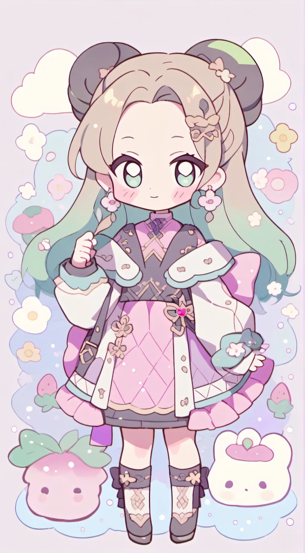 ai character: DEMON CHILD(lily)  background