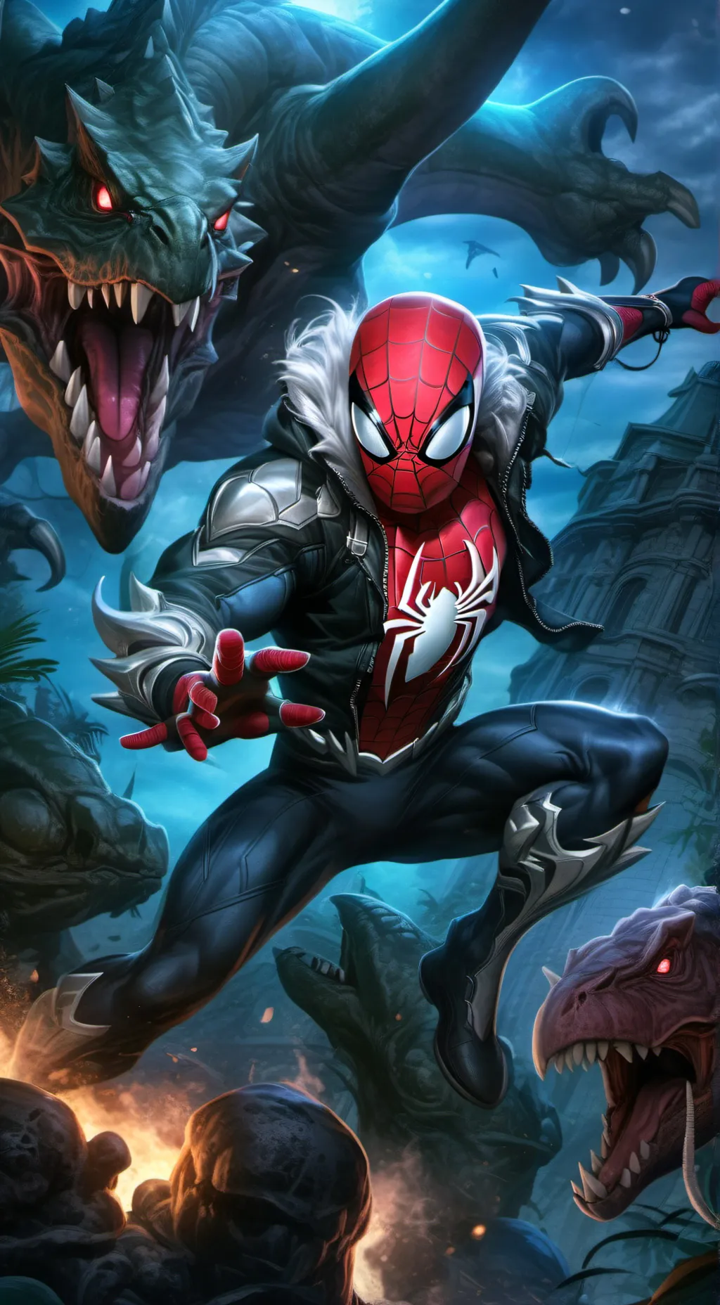 ai character: Spider-Man in jw background