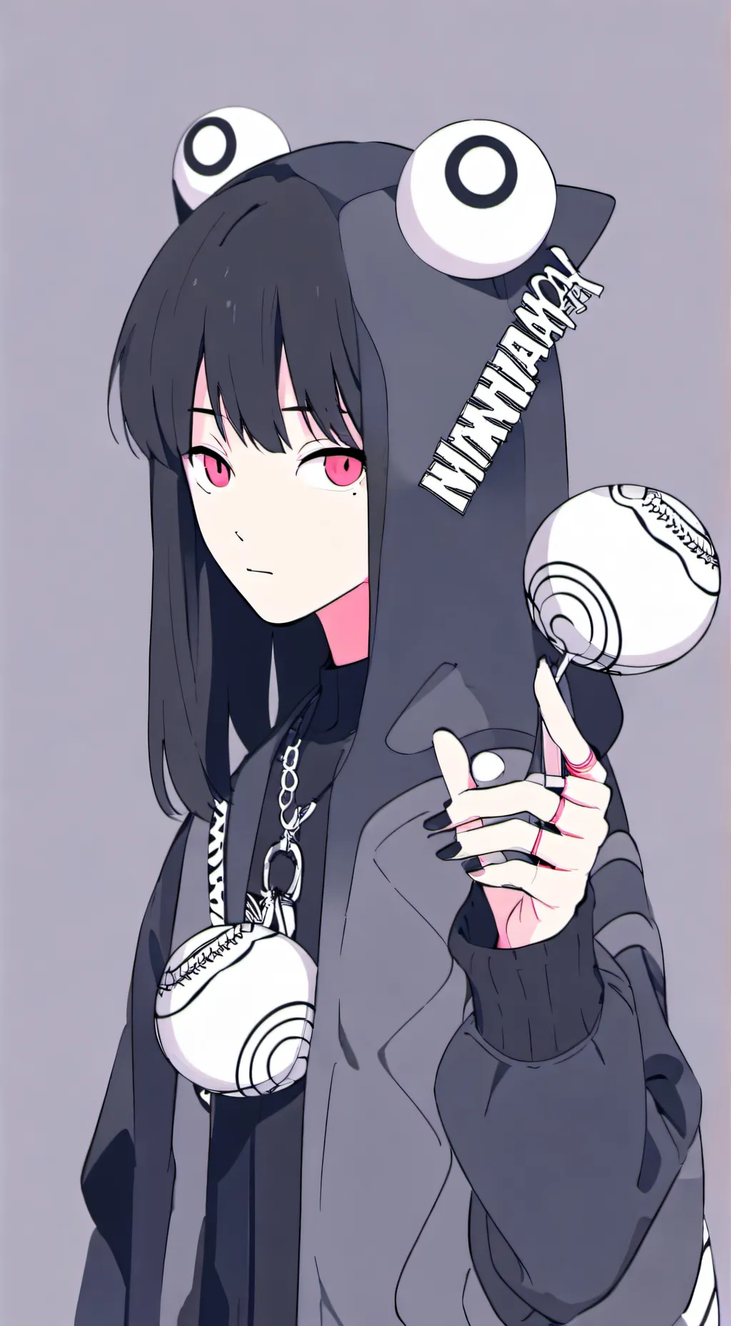 ai character: 🪨mille🪨 background