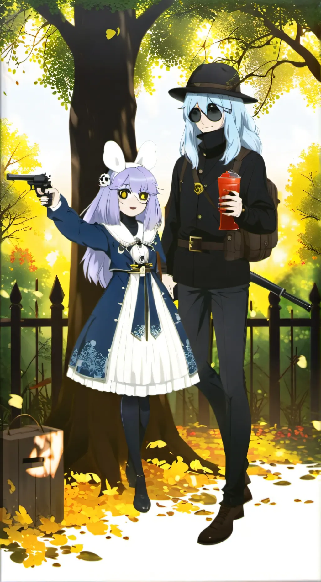 ai character: lusie and izumie background