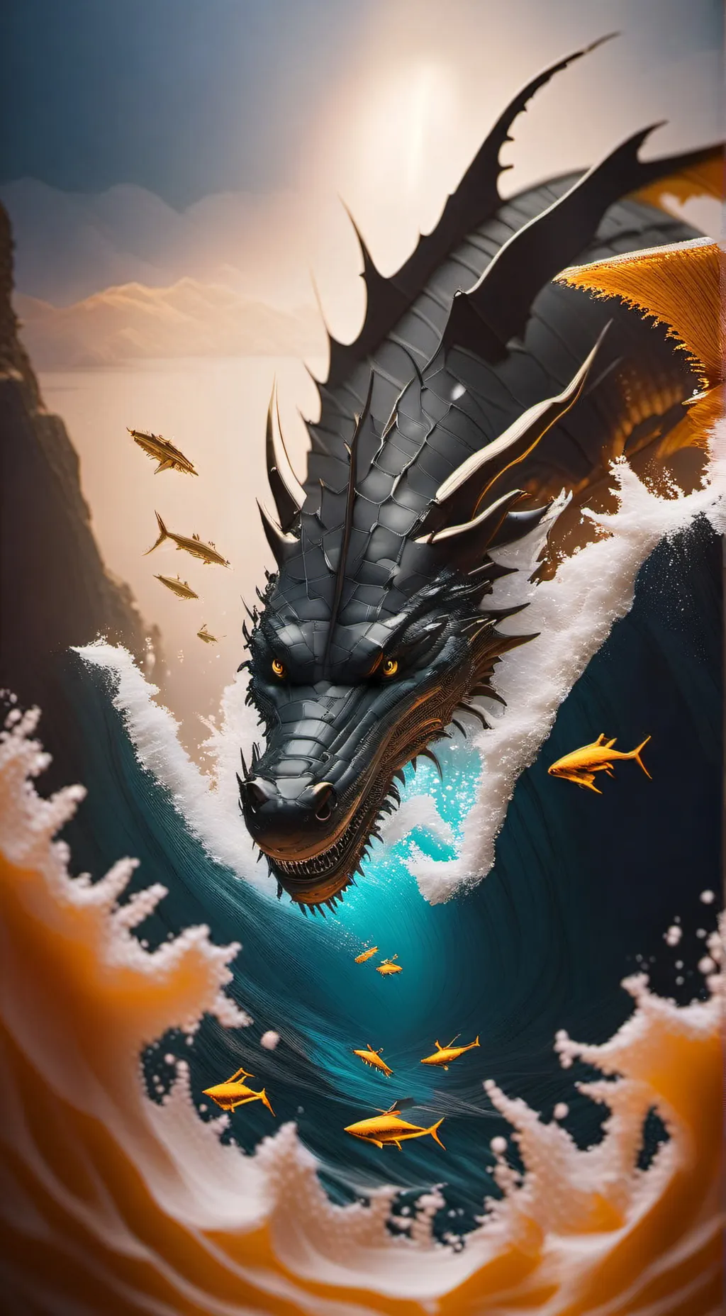 ai character: The Sea terror.... background