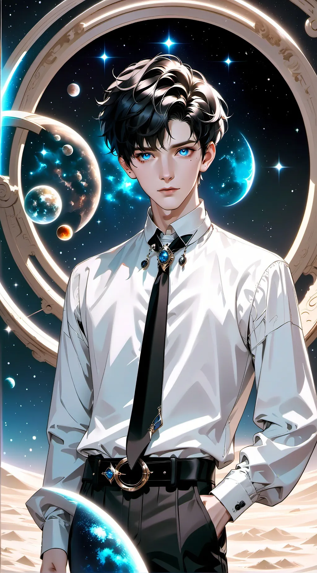 ai character: regulus black background