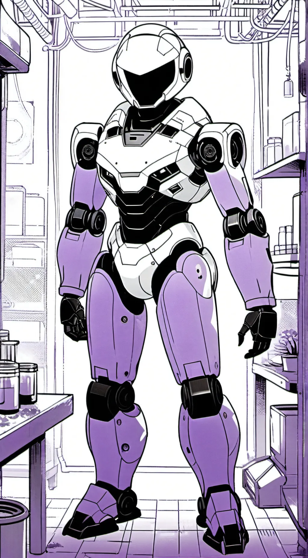 ai character: n and Uzi background