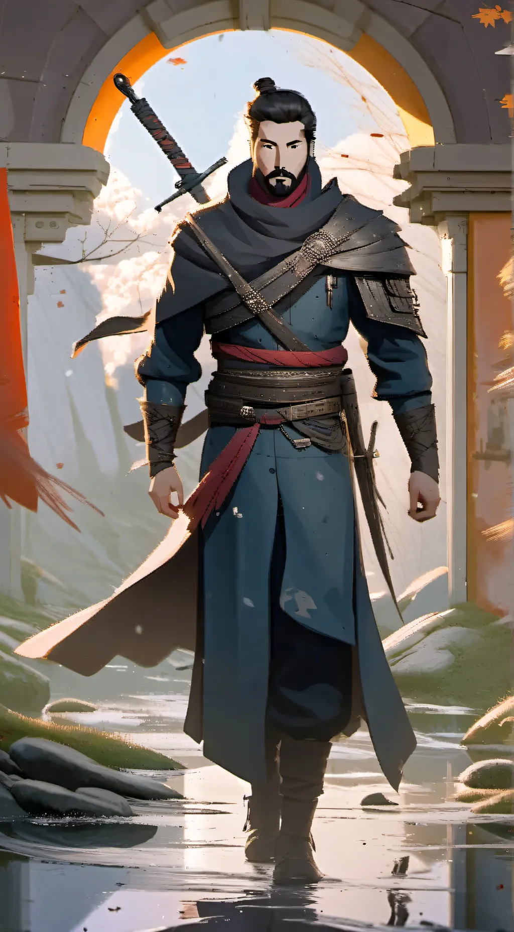 ai character: creepy wolf background