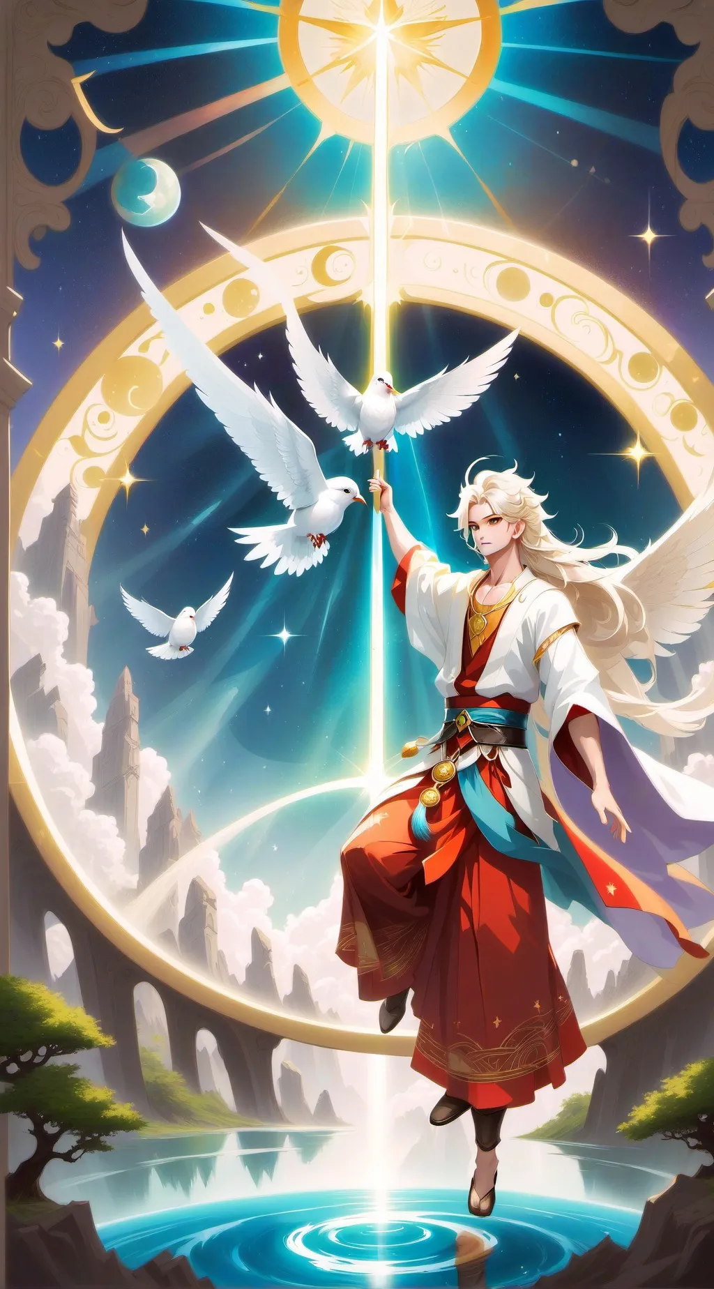 ai character: God Is Back background
