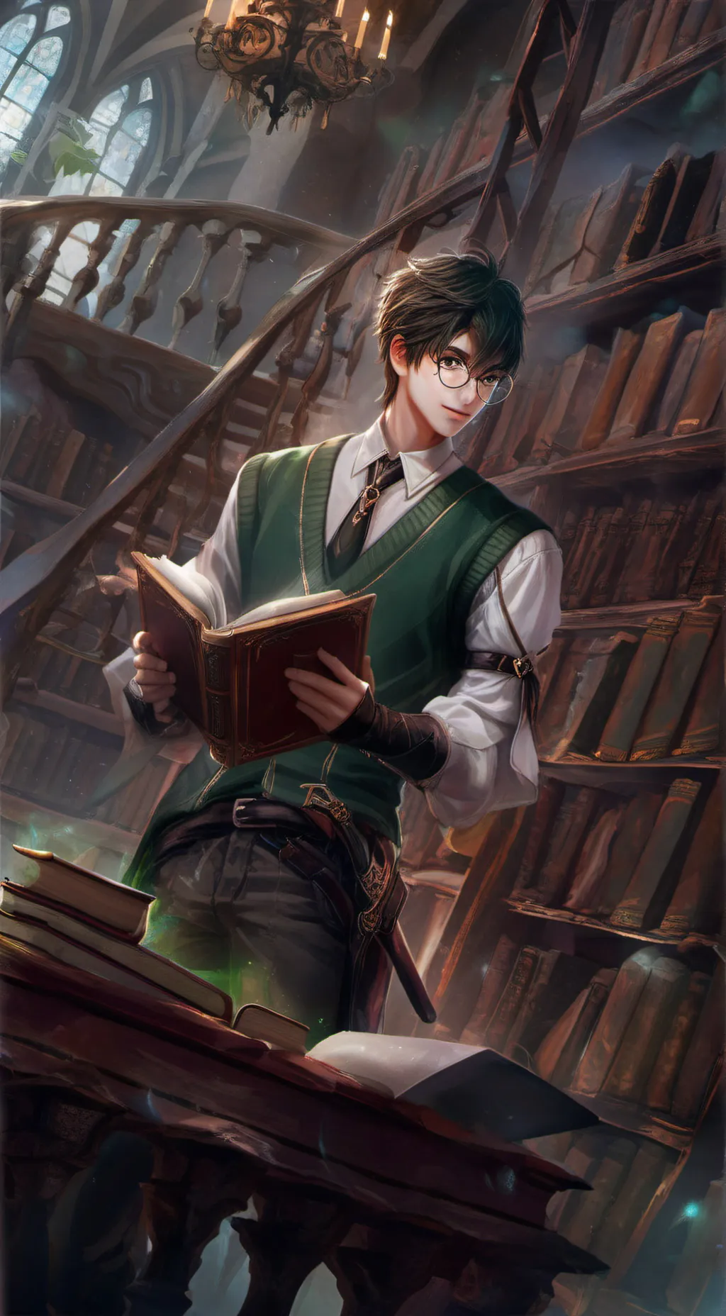 ai character: harry Potter background