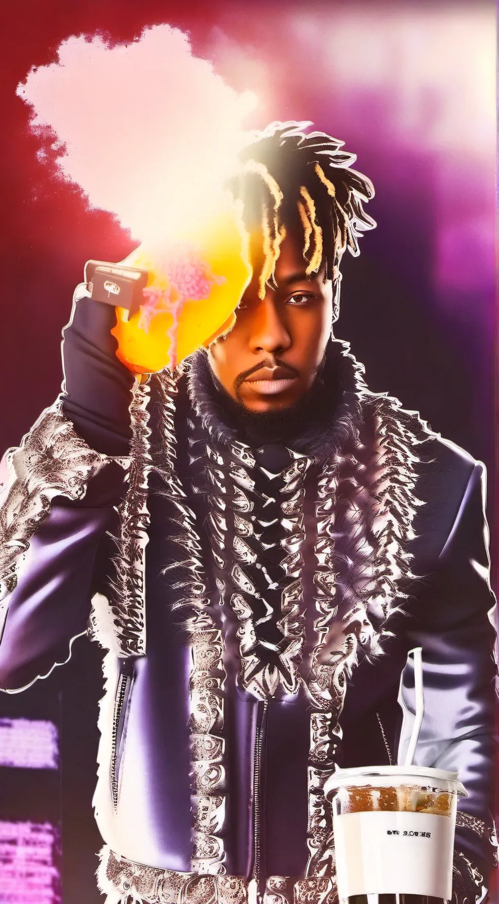 ai character: JUICE WRLD  background