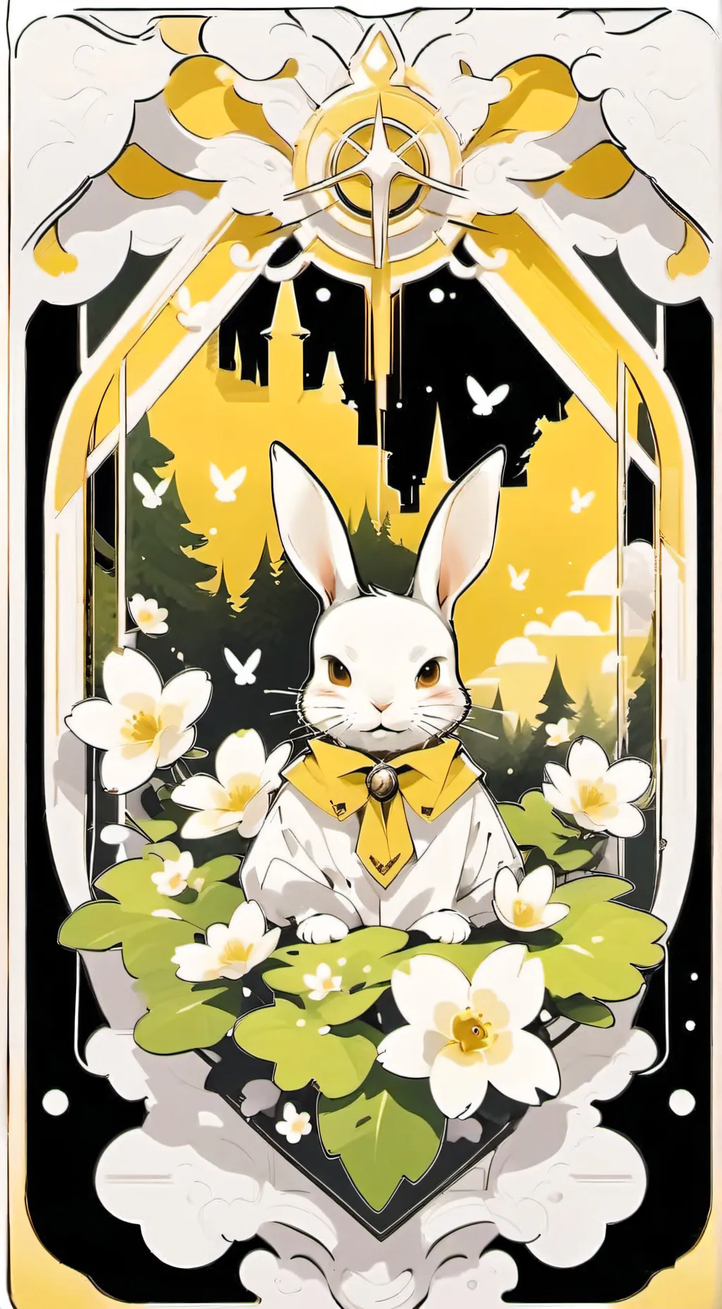 ai character: Pâque  background