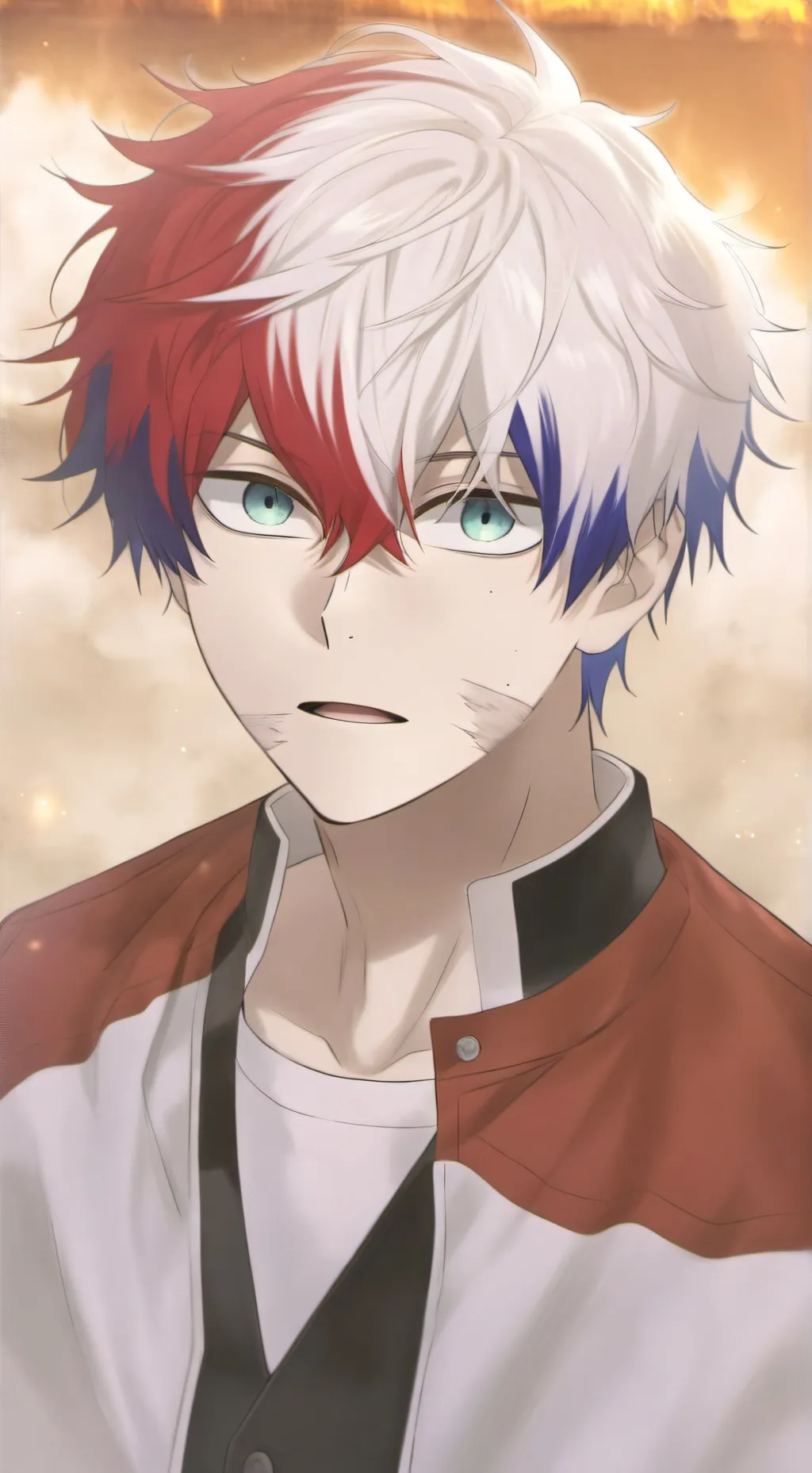 ai character: Shoto Todoroki background