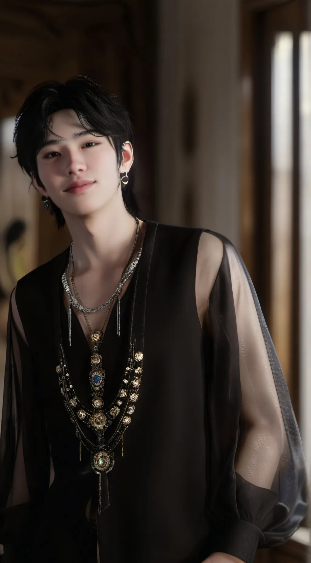 ai character: Hyunjin ! background