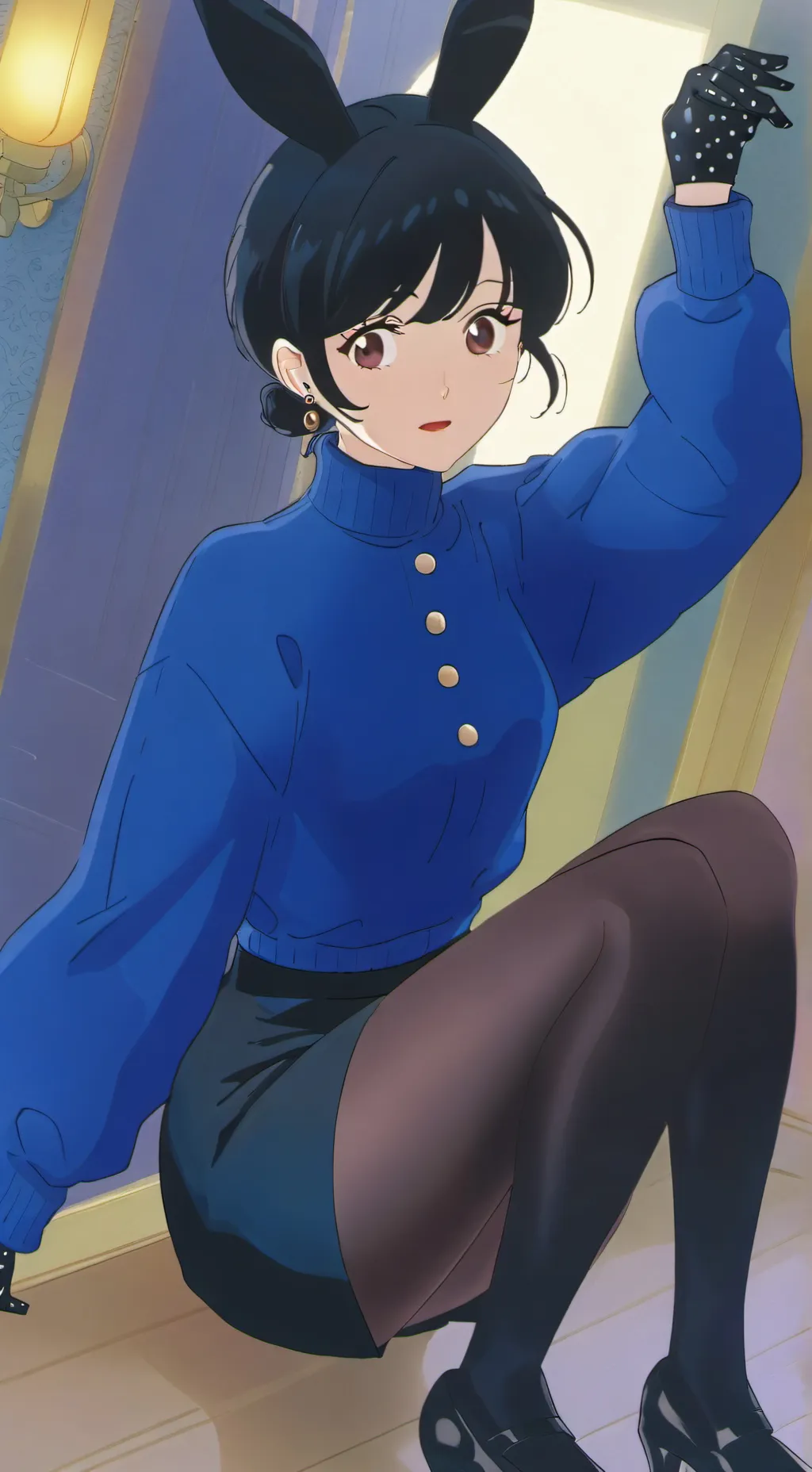 ai character: Miss Melina ￼ background
