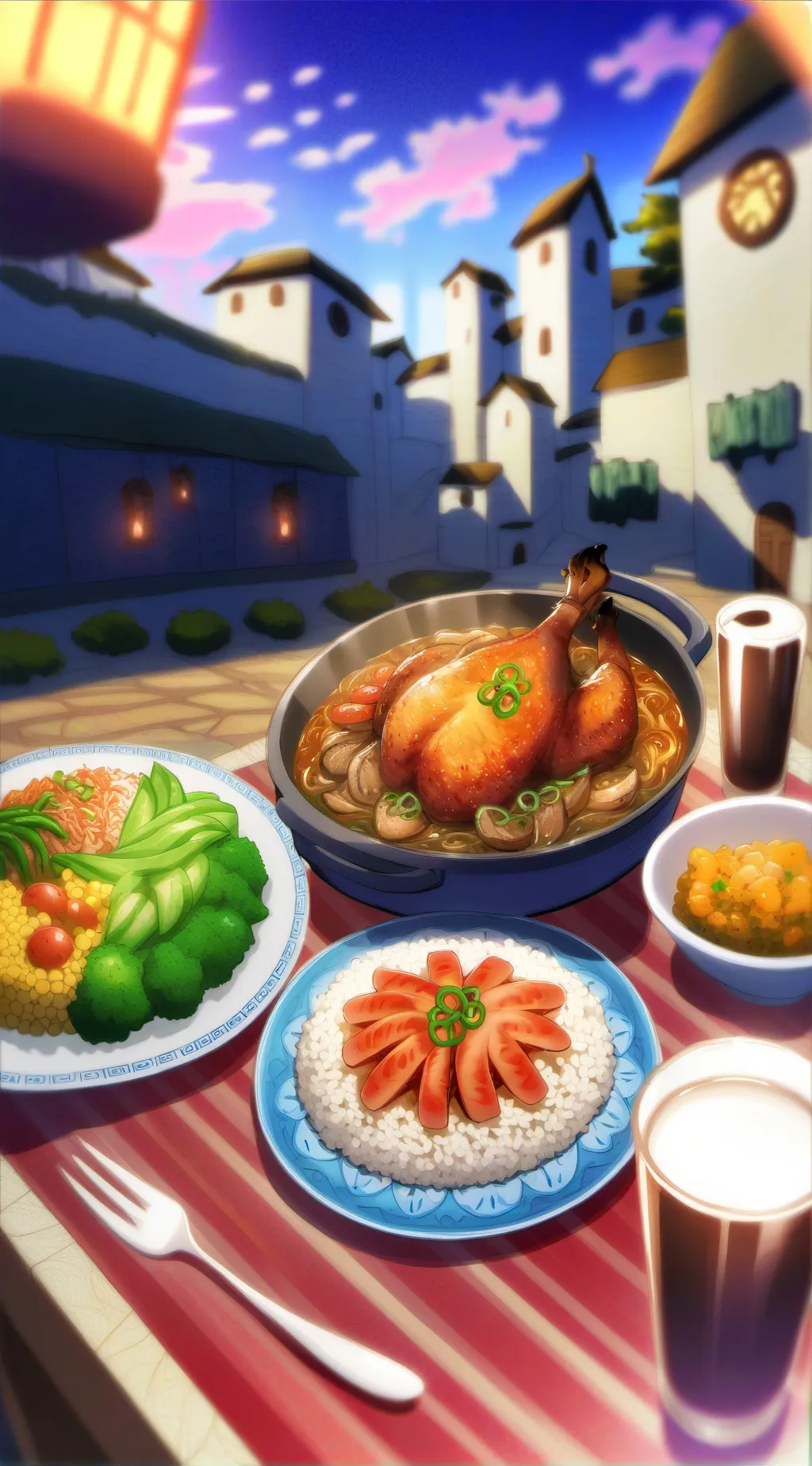 ai character: Dinner  background