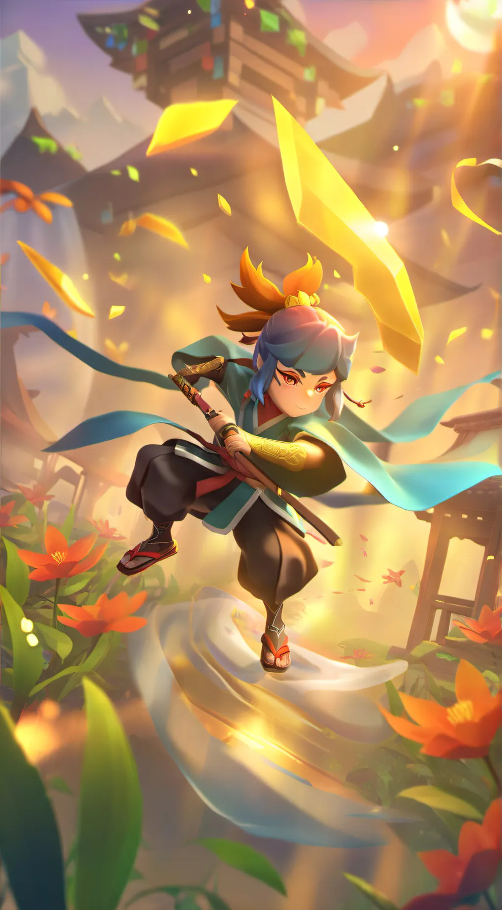 ai character: Naruto anime background
