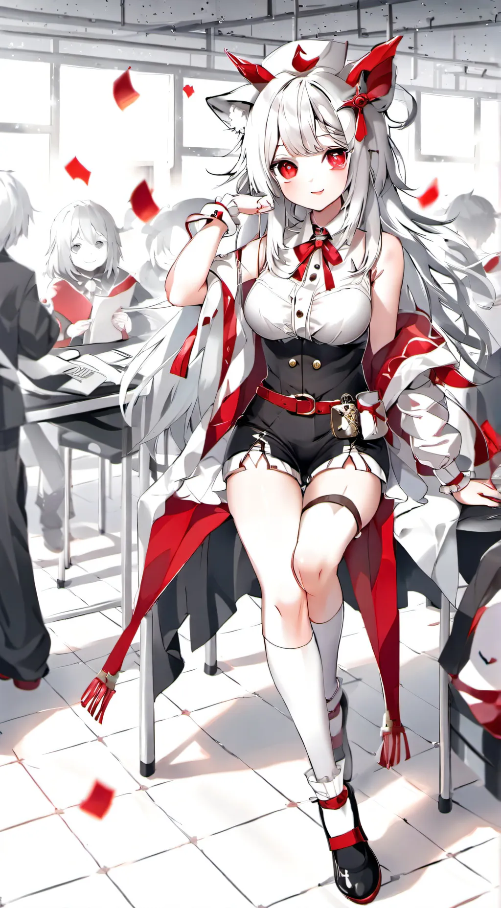 ai character: classrooooooooom background