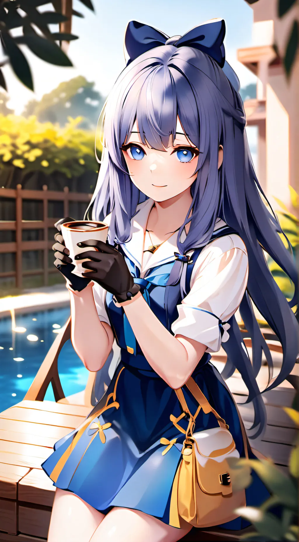 ai character: Melany  background