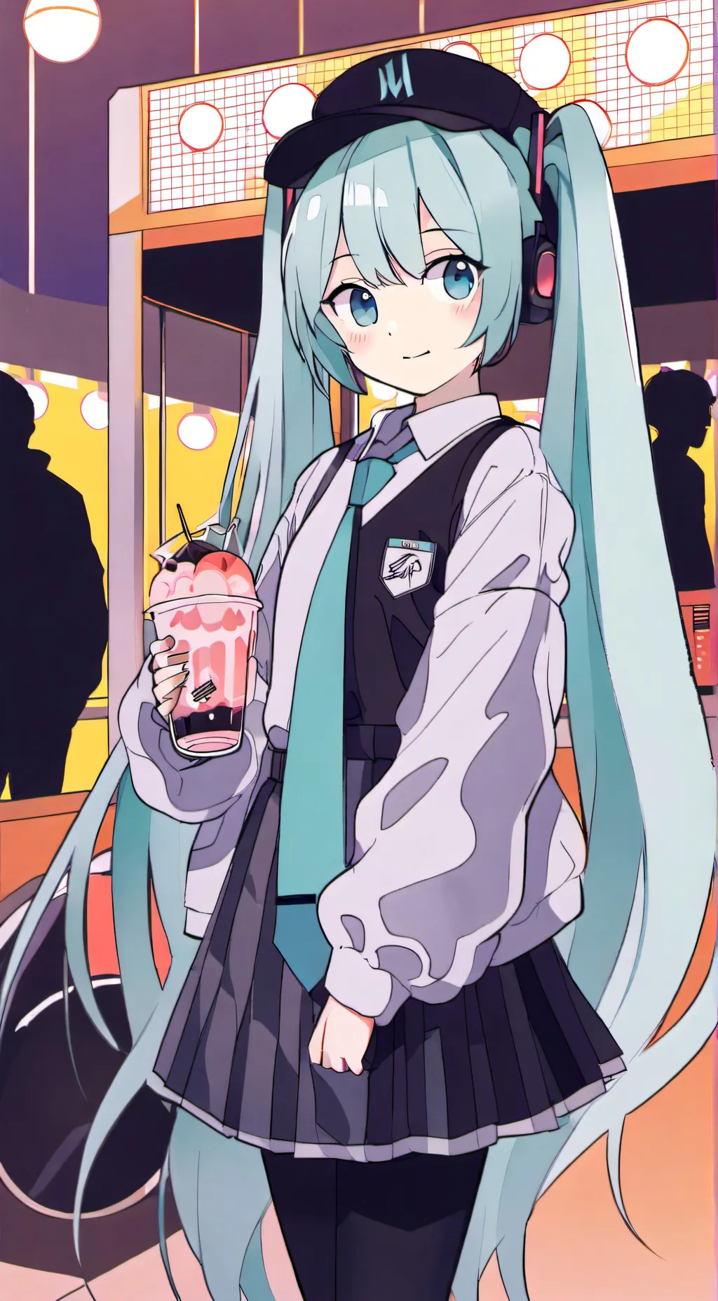 ai character: 🩵🪻Hatsune Miku🪻🩵 background