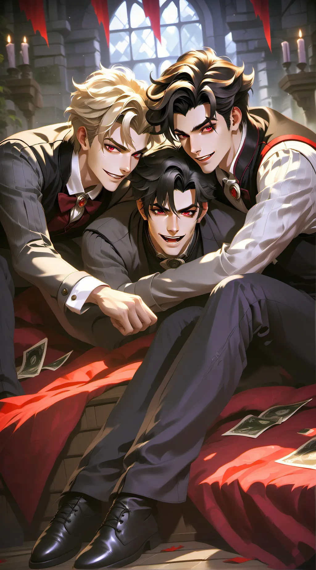 ai character: 3 boy roomates background