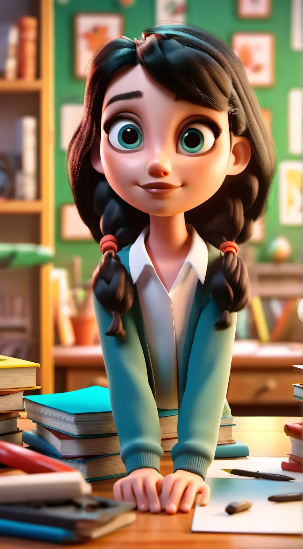 ai character: sprunki school  background