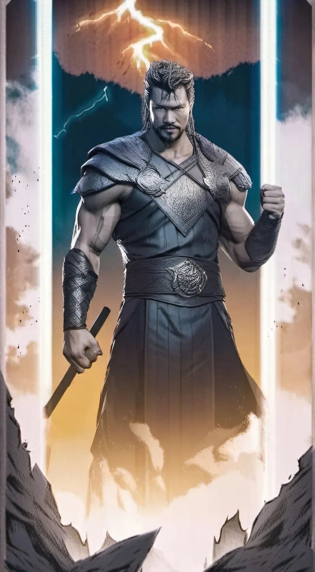 ai character: Thor  background