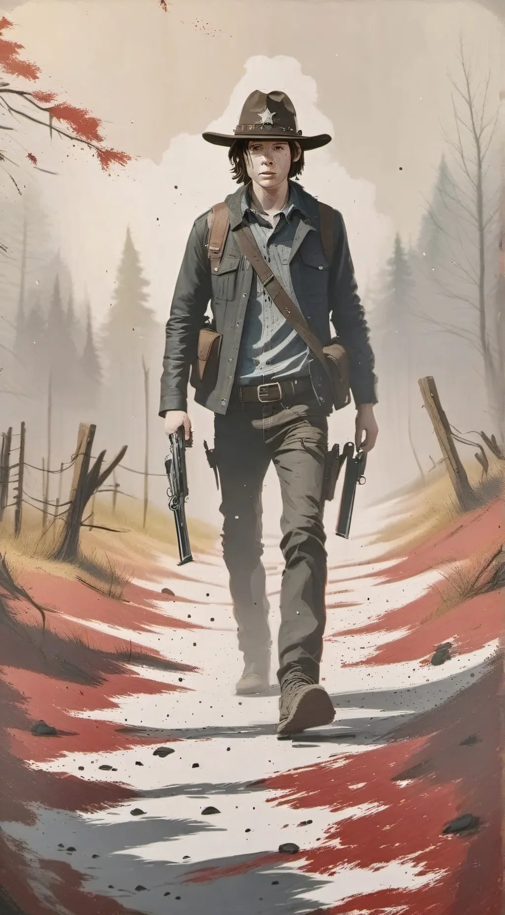 ai character: Carl Grimes  background