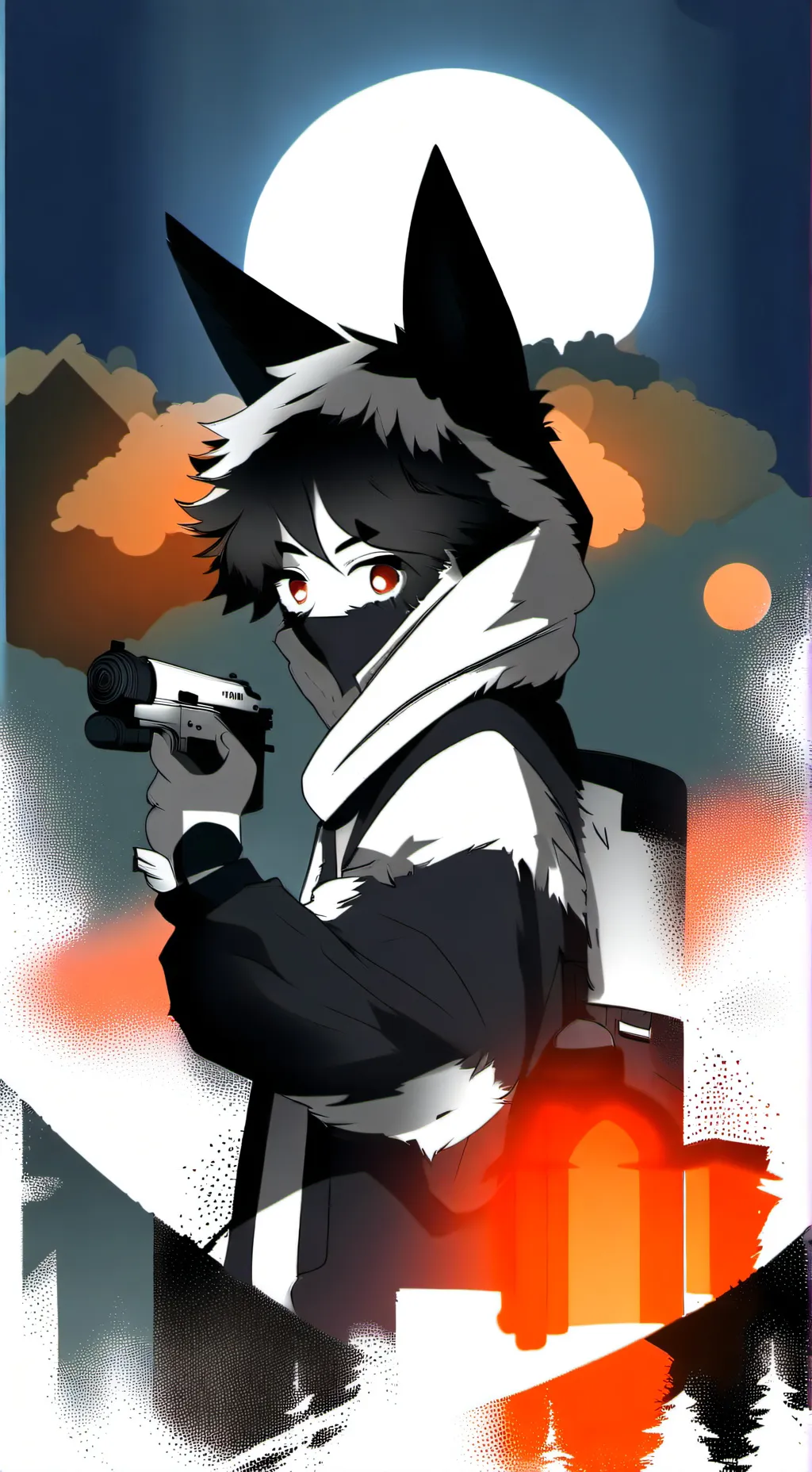 ai character: el cumple de Rock  background