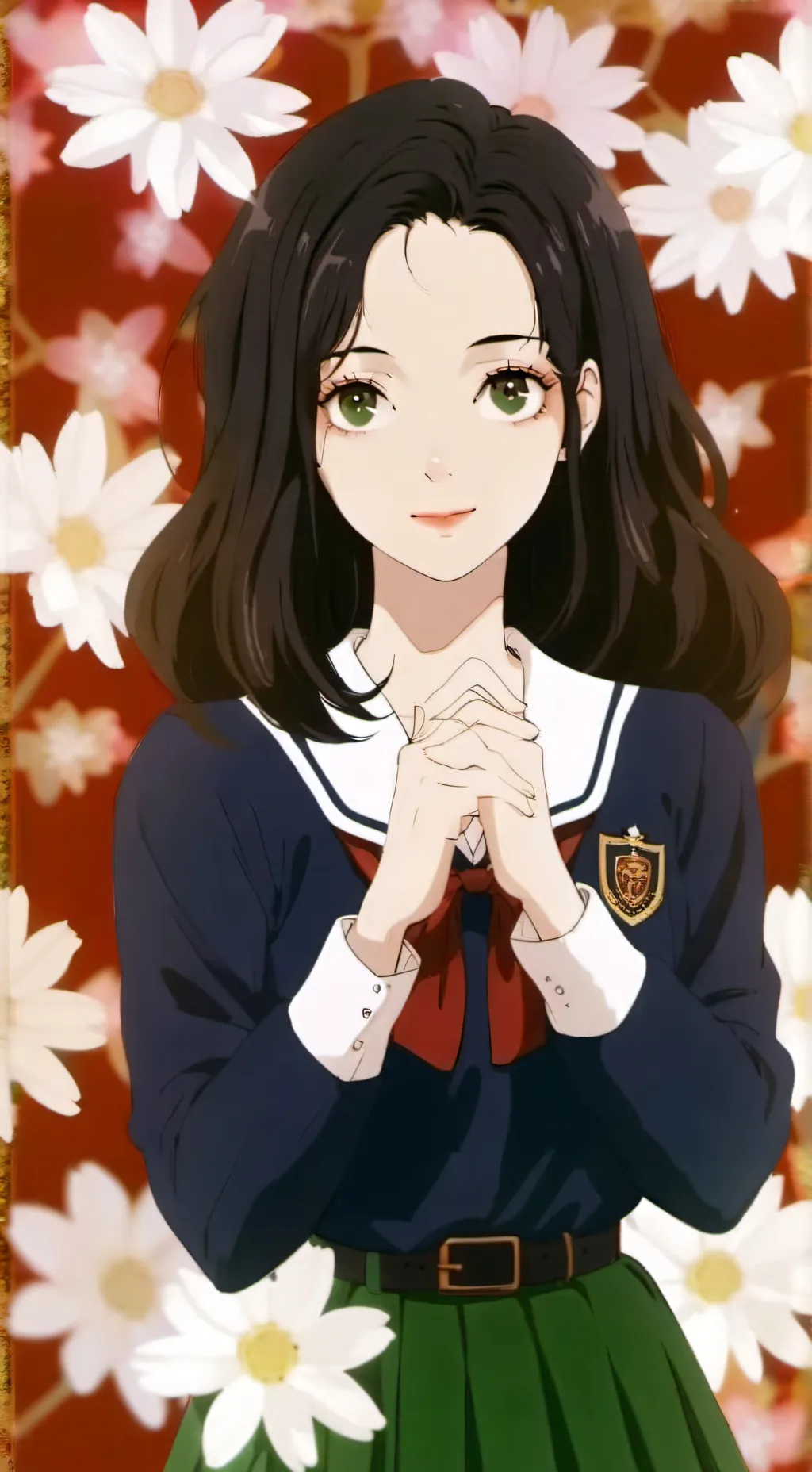 ai character: Sophia Sky💚🖤😍 background