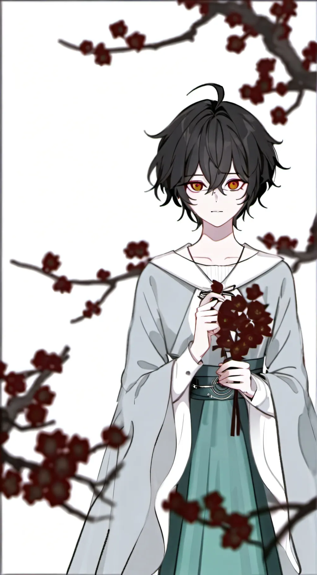 ai character: ツnabi y santi ♱ background