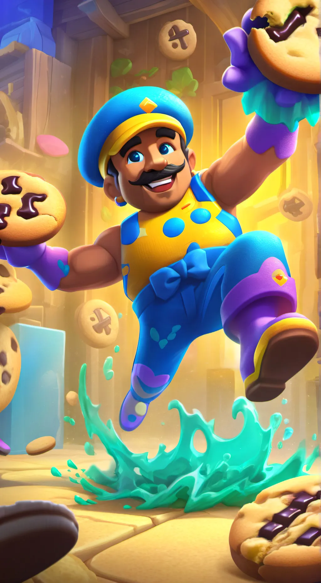 ai character: The cookie man background